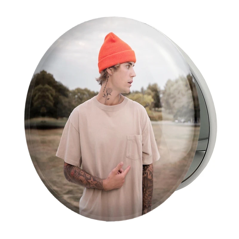 آینه جیبی خندالو طرح جاستین بیبر Justin Bieber مدل تاشو کد 19017 