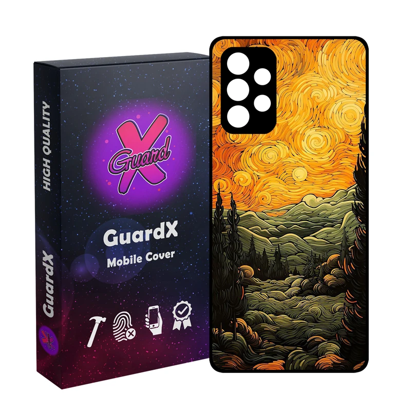 کاور گارد ایکس طرح منظره غروب مدل Glass10768 مناسب برای گوشی موبایل سامسونگ Galaxy A32 4G