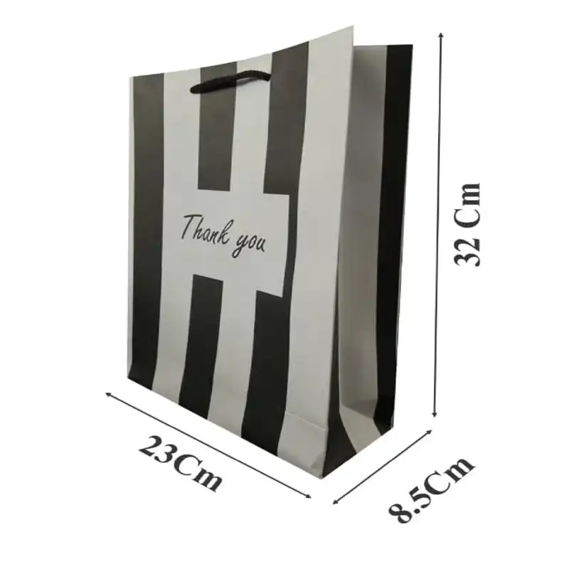 ساک هدیه مدل مقوایی کد M400  مجموعه 12 عددی