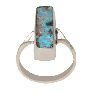 انگشتر نقره زنانه مدل سنگ فیروزه نیشابور کد AW_565