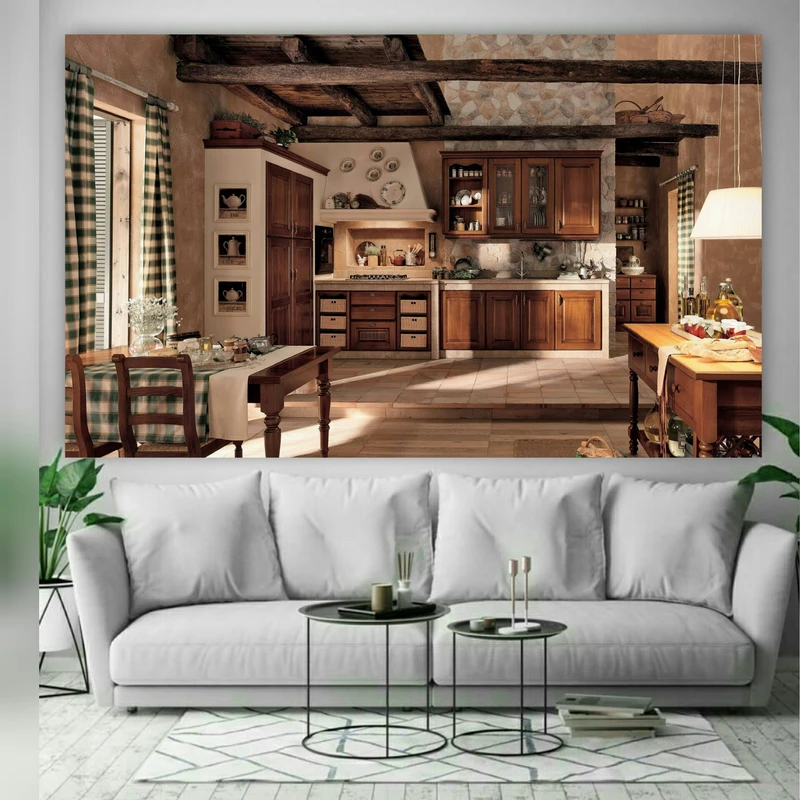 پوستر دیواری طرح دکوراسیون آشپزخانه کد FP206