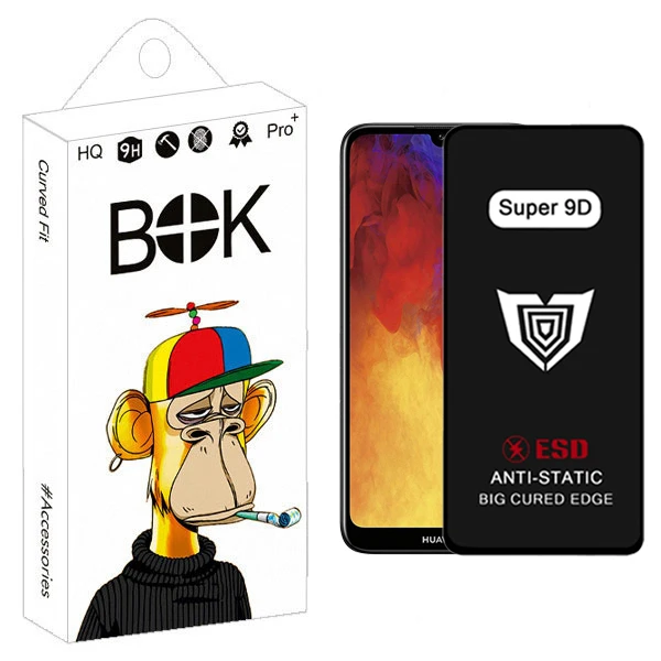  محافظ صفحه نمایش بوک مدل Super 9D مناسب برای گوشی موبایل هوآوی Y6 2019