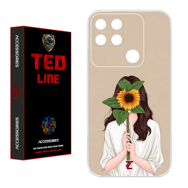 کاور تدلاین طرح دختر آفتابگردان کد 1153 مناسب برای گوشی موبایل شیائومی Redmi 10A / 9C