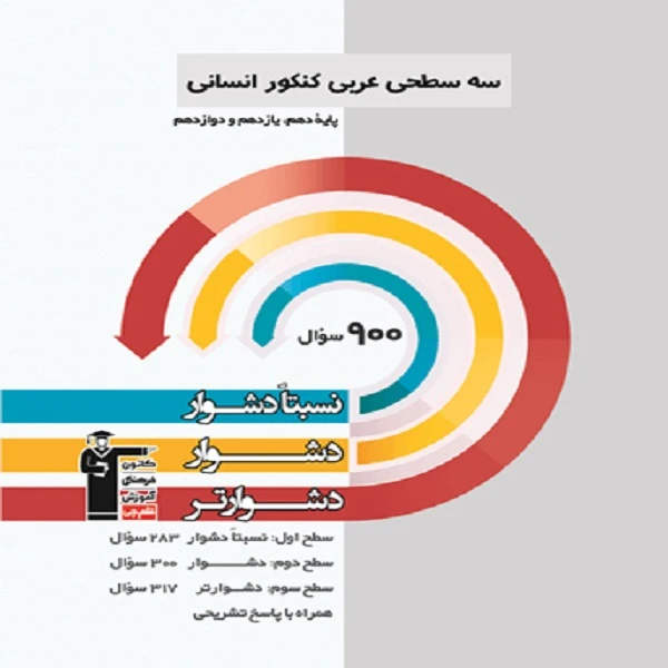 کتاب سه سطحی عربی کنکور انسانی اثر جمعی از نویسندگان انتشارات قلم چی