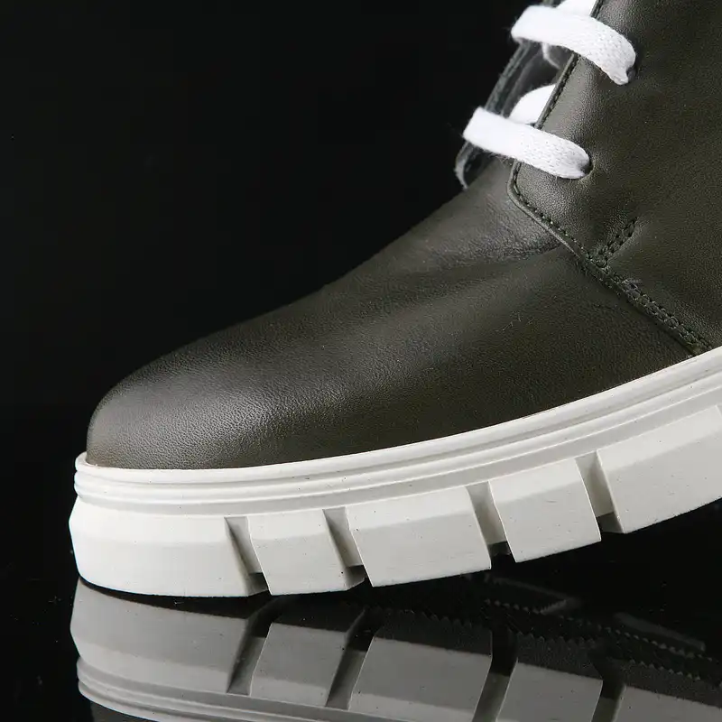 نیم بوت زنانه چرم یلسان مدل آلما کد SBZ-ALM-610-GN