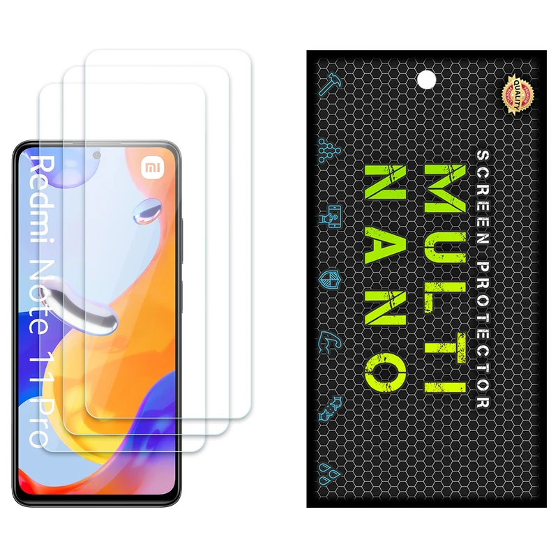 محافظ صفحه نمایش مولتی نانو مدل X-S3N مناسب برای گوشی موبایل شیائومی Redmi Note 11 pro 4G بسته سه عددی