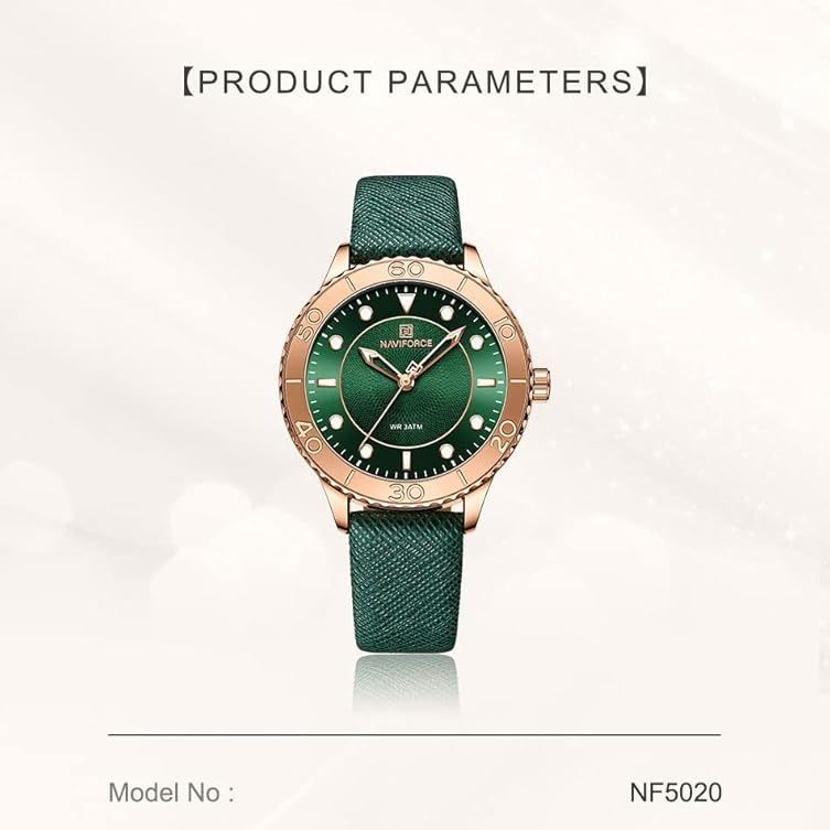 ساعت مچی عقربه ای زنانه نیوی فورس مدل Nf5020چرمی -  - 3