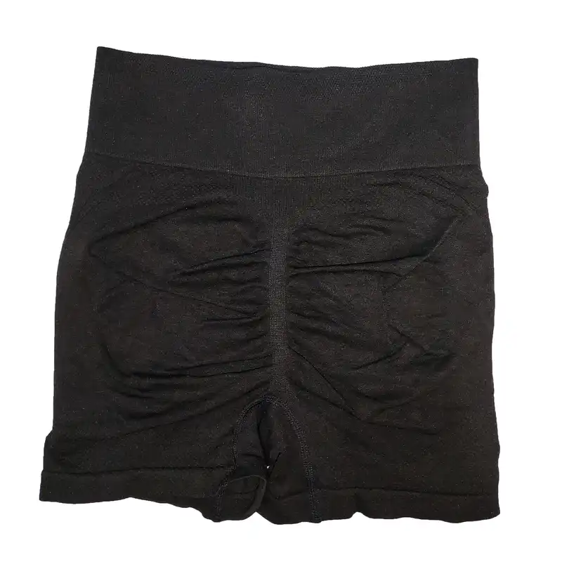 شورت ورزشی زنانه مدل  فرم دهی سیملس پشت چیندار رنگ مشکی