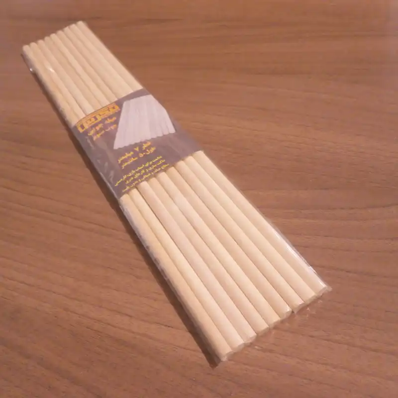 میله چوبی تنگرس مدل  صنوبر 7 میل کد SG-07-500 بسته 9 عددی