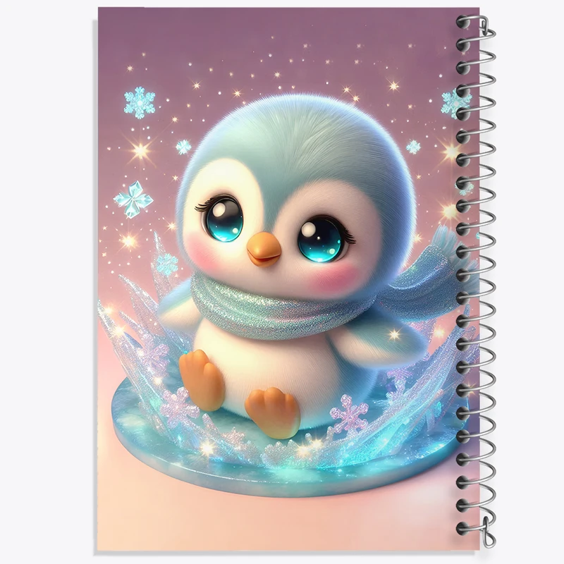 دفتر مشق 50 برگ خندالو طرح پنگوئن کیوت کد F5368