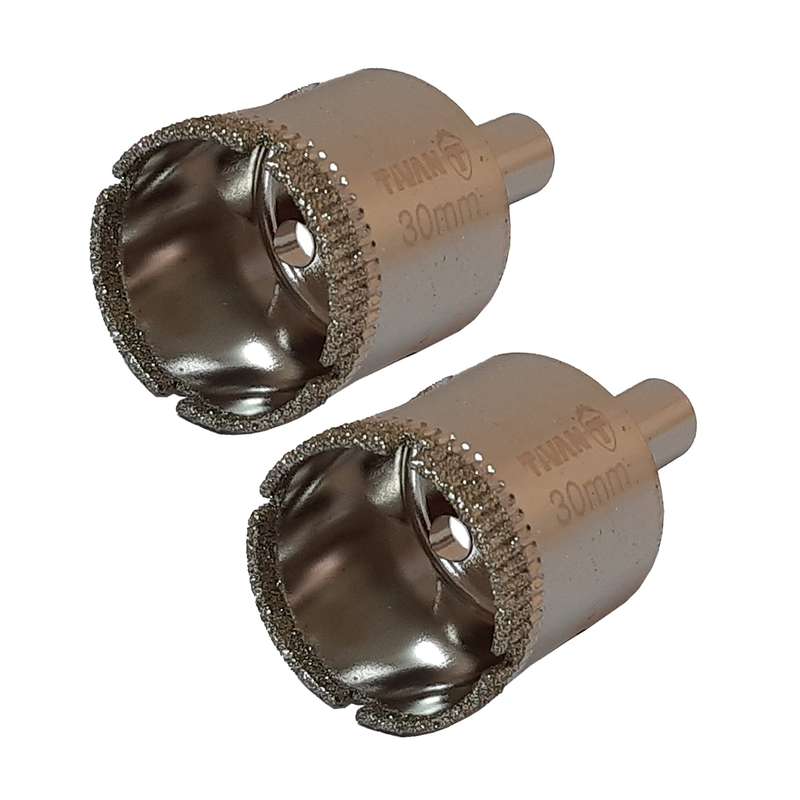 مته گردبر شیشه تیوان مدل HT - 0030 سایز 30 میلیمتر مجموعه دو عددی