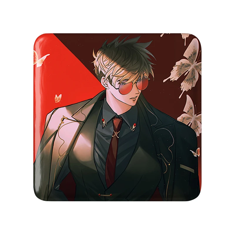 مگنت خندالو طرح وش انیمه تریگان (Trigun) مدل مربعی کد 36237