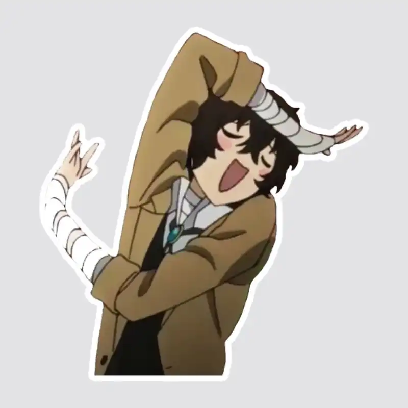 استیکر لپ تاپ پیکسل میکسل مدل انیمه سگ های ولگرد بانگو دازای فیگور