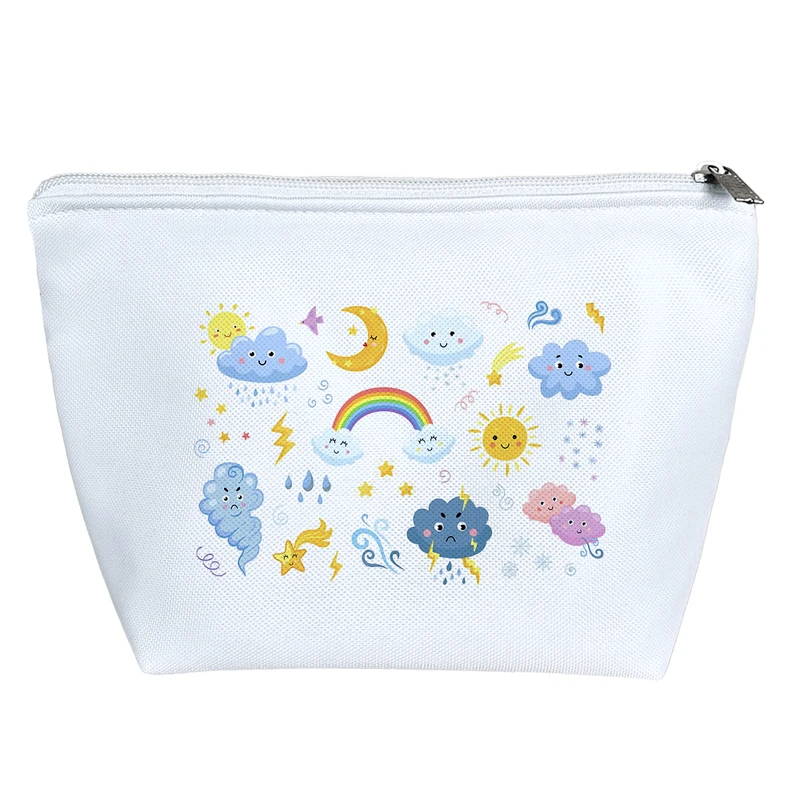 کیف لوازم آرایش دخترانه خندالو مدل ابر و رنگین کمان کد H687