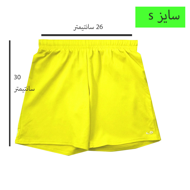 شلوارک ورزشی دخترانه چمپیون مدل sport رنگ زرد شلوارک ورزشی دخترانه چمپیون مدل sport رنگ زرد