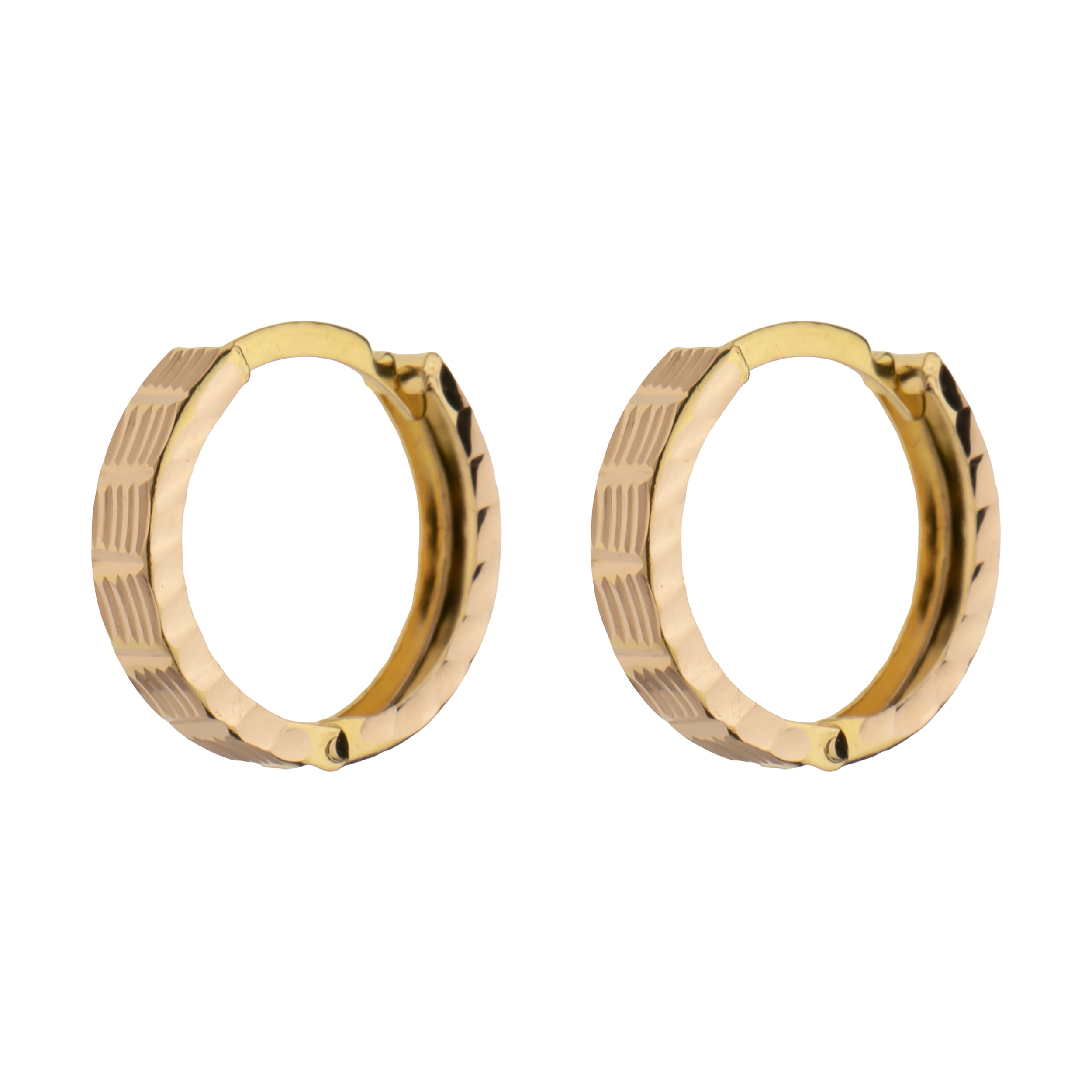 گوشواره حلقه‌ای طلا 18 عیار زنانه گلدم مدل E-3070023