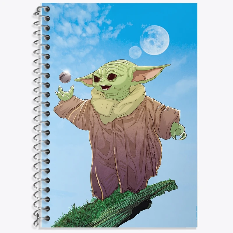 دفتر لغت 50 برگ خندالو طرح بیبی یودا کد F1987