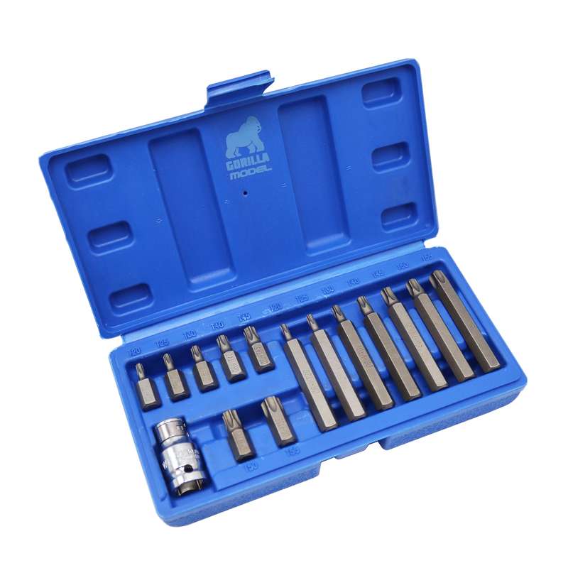 آچار  ستاره ای و سری آچار بکس مدل گوریلا کد YP-SK-015 مجموعه 15 عددی
