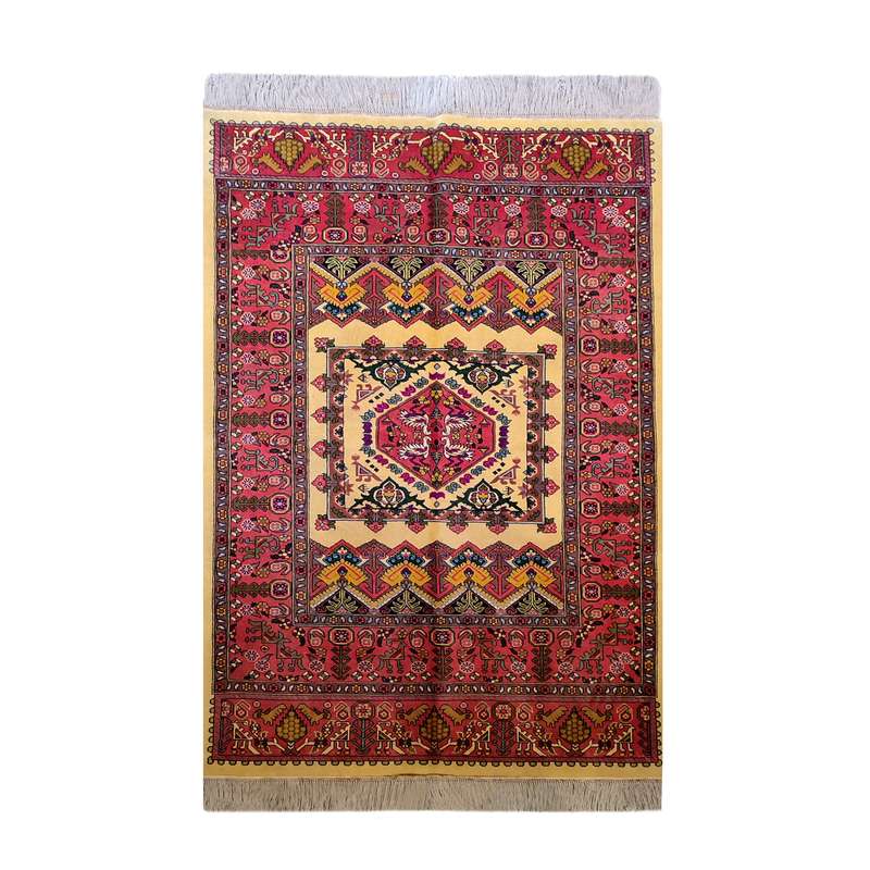 فرش دستباف دو و نیم متری طرح جنگلی مدل AA103
