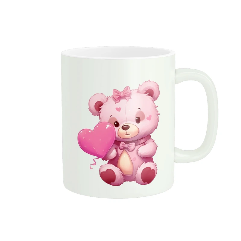 ماگ پادآفرین مدل عشق طرح قلب LOVE تدی گل رز کد PM1540