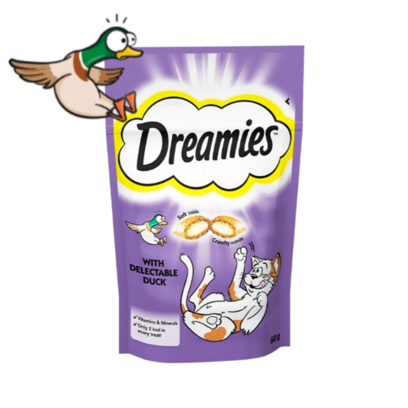 غذای تشویقی گربه دریمیز مدل اردک وزن 60 گرم