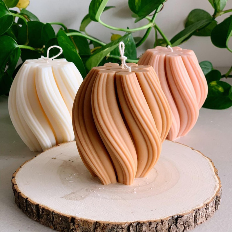 قالب شمع مدل گوي اسپيرال کد 08cm