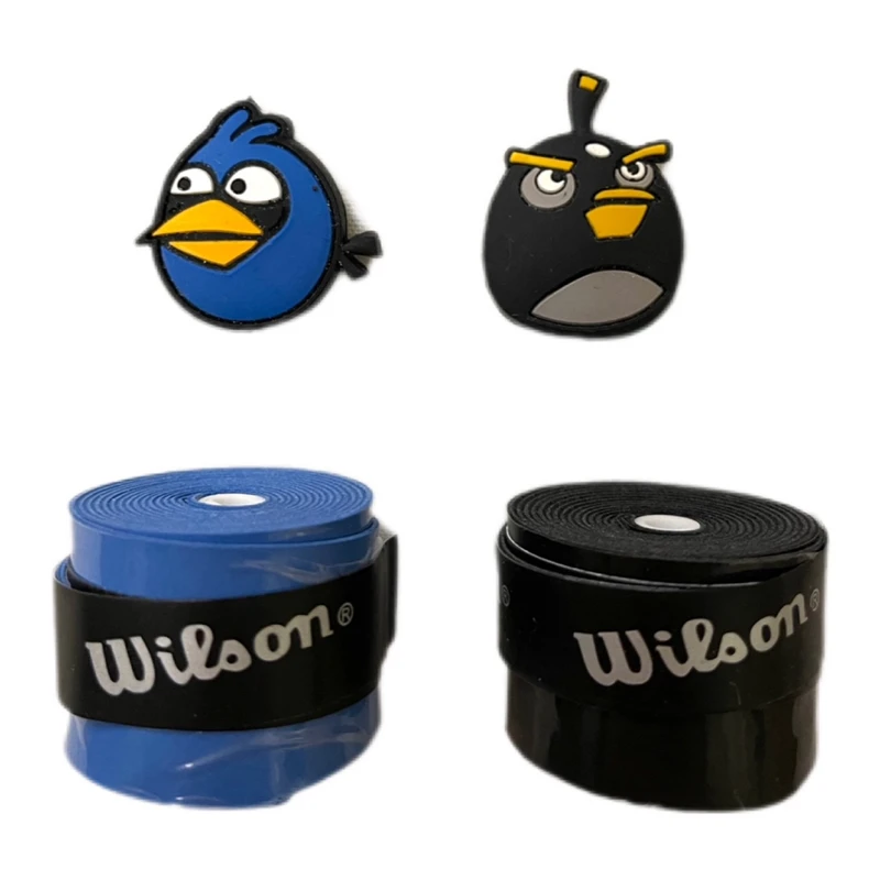 اور گریپ و ضربه گير راکت ویلسون مدل COMFORT PRO ANGRY BIRDS02 بسته 4 عددي
