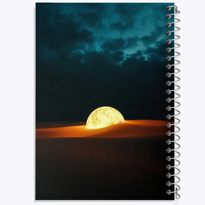 دفتر شطرنجی 50 برگ خندالو مدل ماه (Moon) کد F4