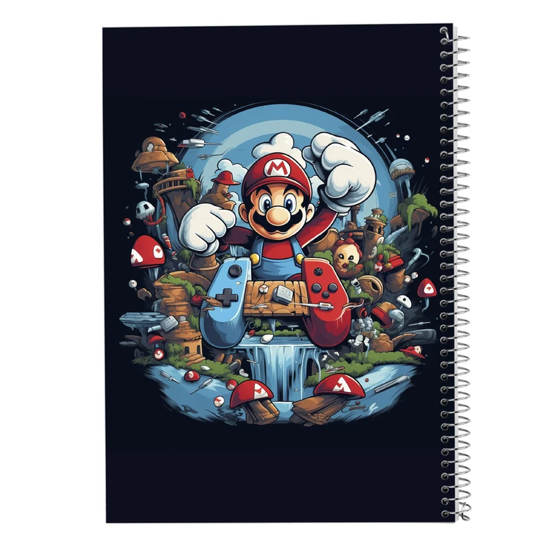 دفتر مشق 100 برگ مدوپد مدل سوپرماریو super mario کد DF2902