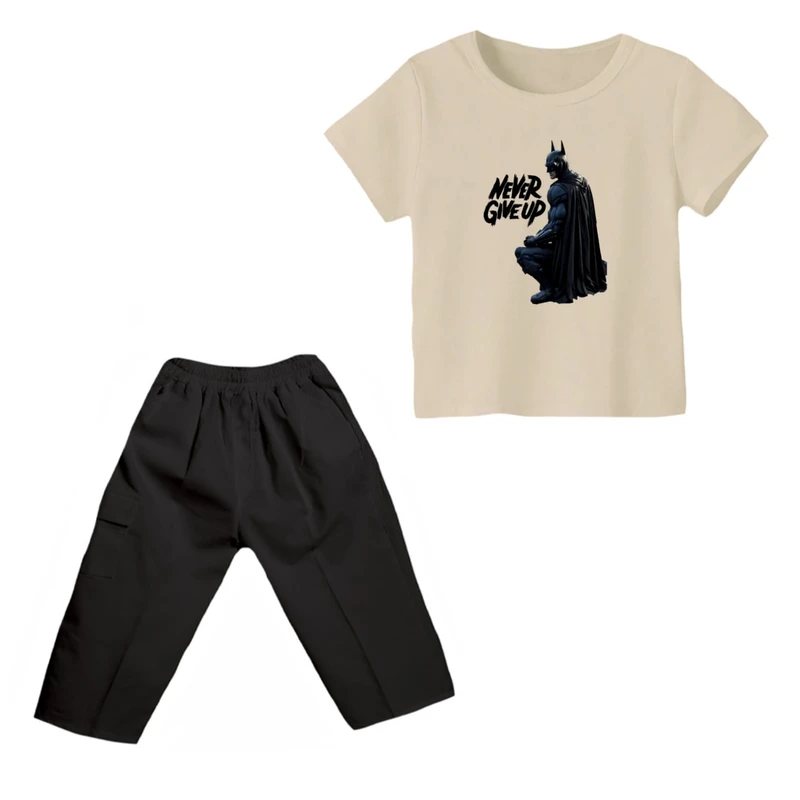 ست تی شرت و شلوارک پسرانه مدل بتمن کد ۳۱