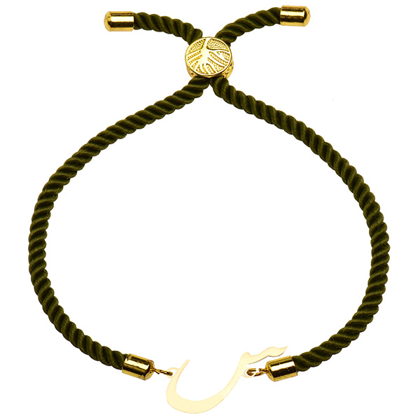 دستبند طلا 18 عیار دخترانه کرابو طرح حرف س مدل Krd1501