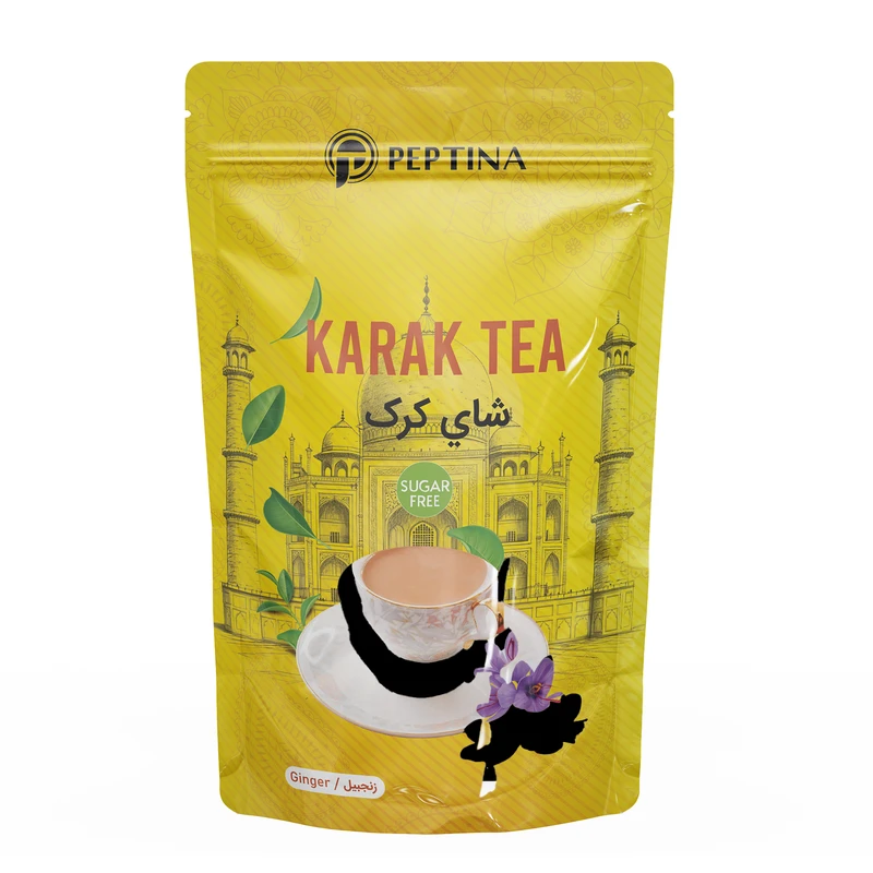 چای کرک زنجبیلی بدون شکر و شیرین شده استویا پپتینا - 500 گرم