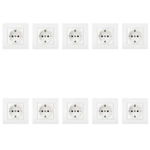 پریز برق ارت دار دلند مدل آسا بسته 10 عددی 