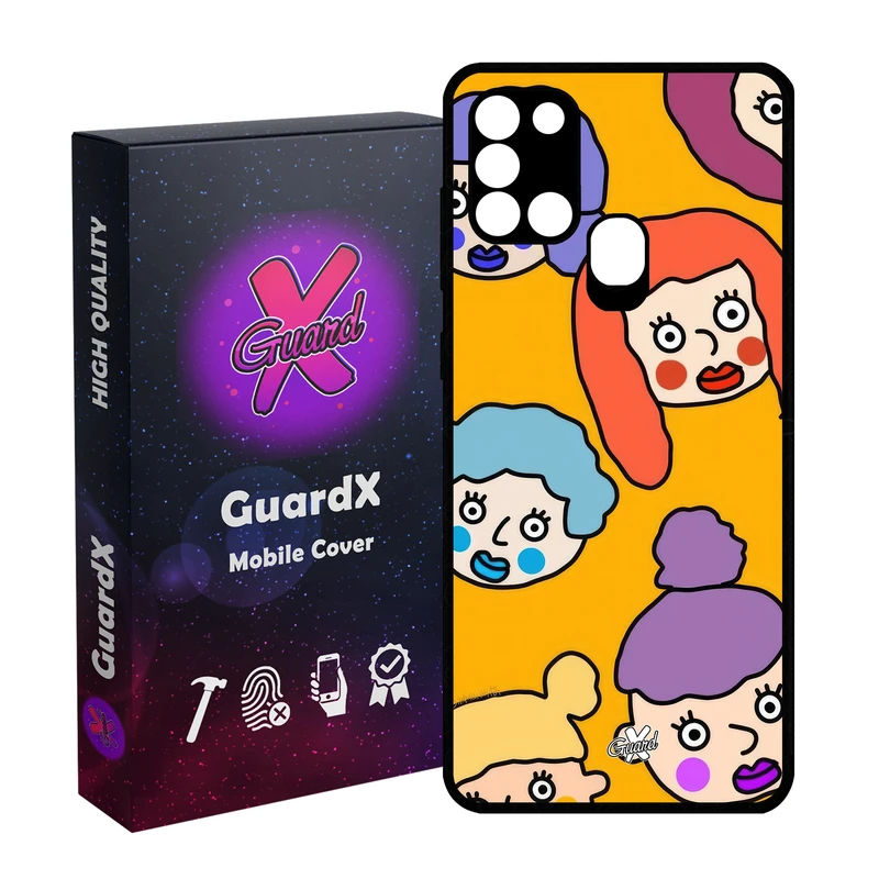کاور گارد ایکس طرح نقاشی مدل Glass10643 مناسب برای گوشی موبایل سامسونگ Galaxy A21s