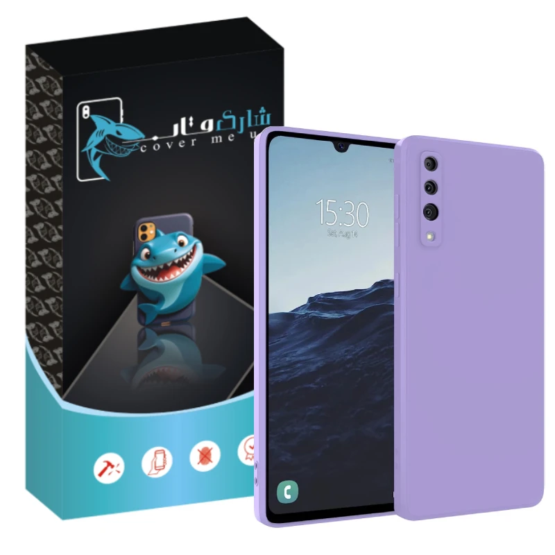 کاور شارک قاب مدل سیلیکونی مناسب برای گوشی موبایل سامسونگ Galaxy A70
