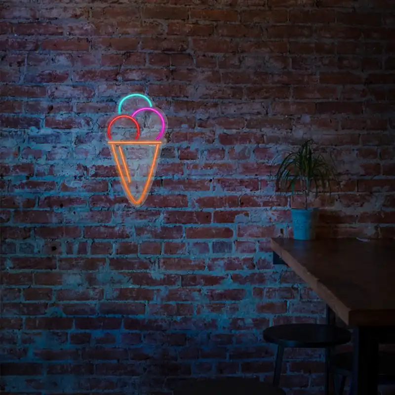 چراغ دیواری نئون دیزاین طرح Ice-Cream_MLC