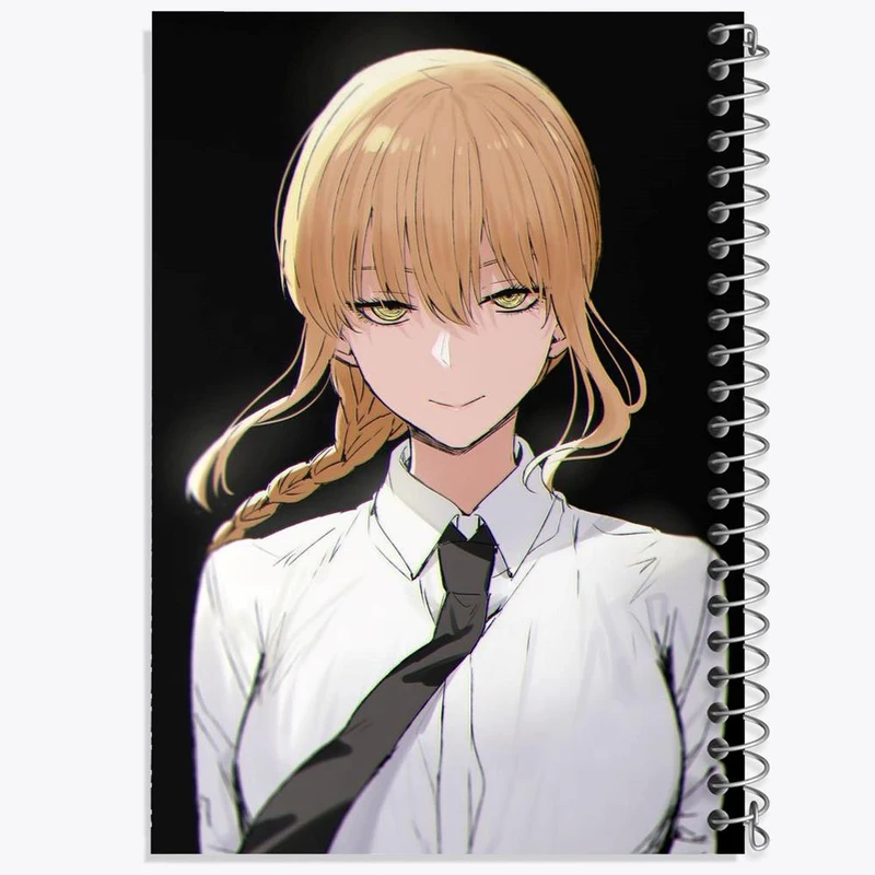 دفتر مشق 100 برگ خندالو طرح ماکیما انیمه مرد اره ای Chainsaw Man کد 17900