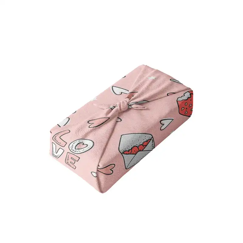 کاغذ کادو ترمه طراحان ایده مدل پترن بستنی و قلب کد strm0087