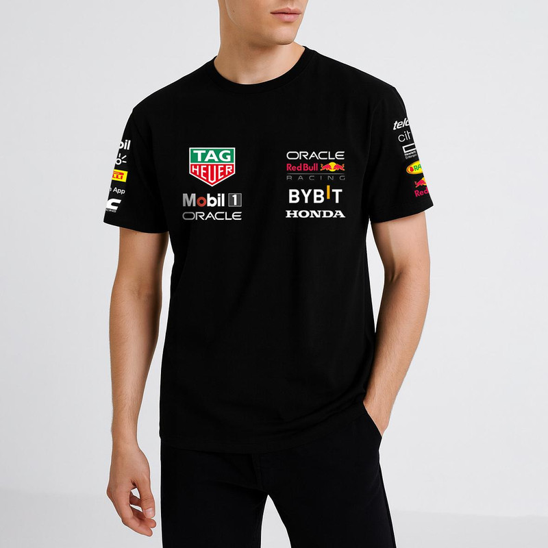 تی شرت آستین کوتاه مردانه طرح ردبول ریسینگ