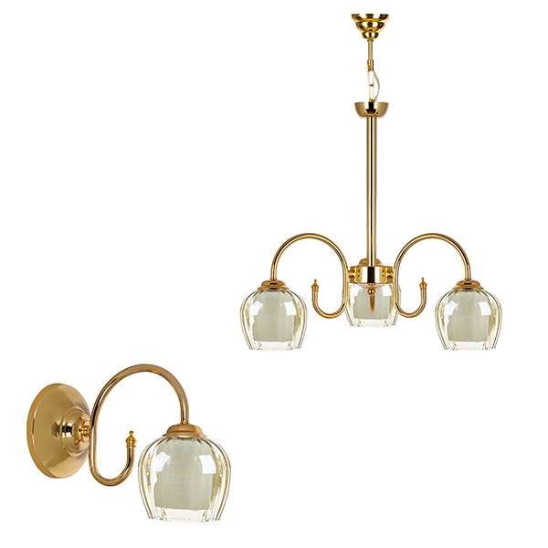 لوستر و چراغ دیواری چشمه نور کد A817/3-1-Pro