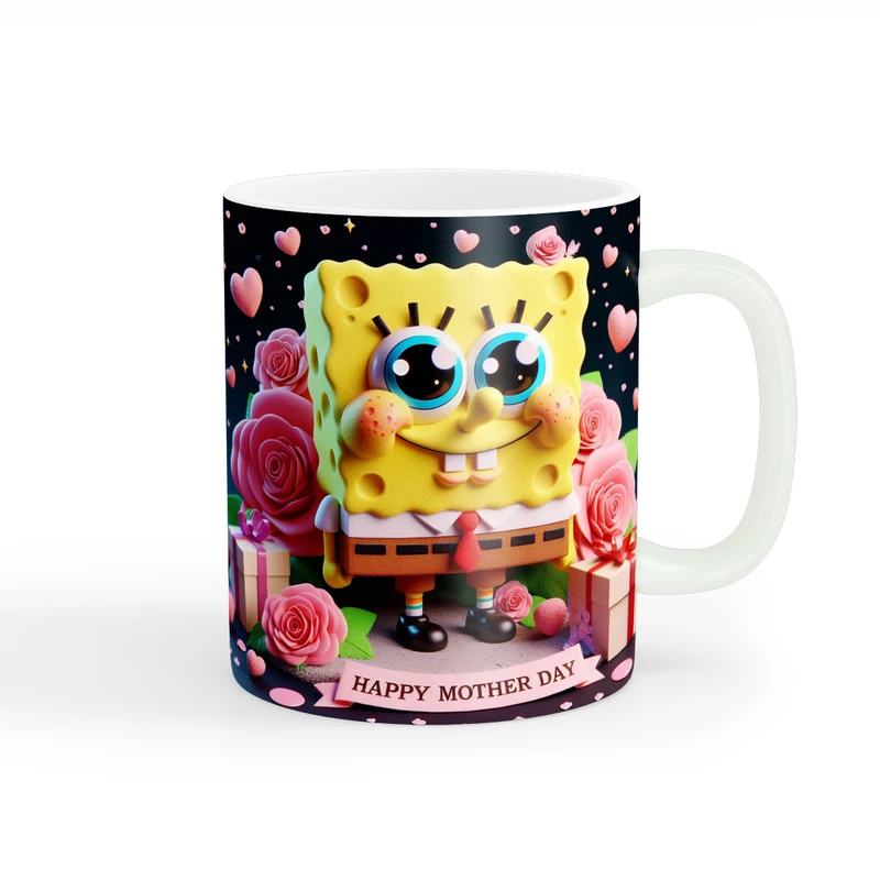 ماگ پاد آفرین طرح باب اسفنجی مدل روز مادر کد 202