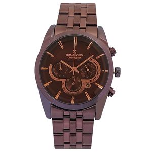 ساعت مچی عقربه‌ای کوارتز مردانه رومانسون مدل زوریخ بندفلزی سه موتور کرنوگراف ضدآب کد 658