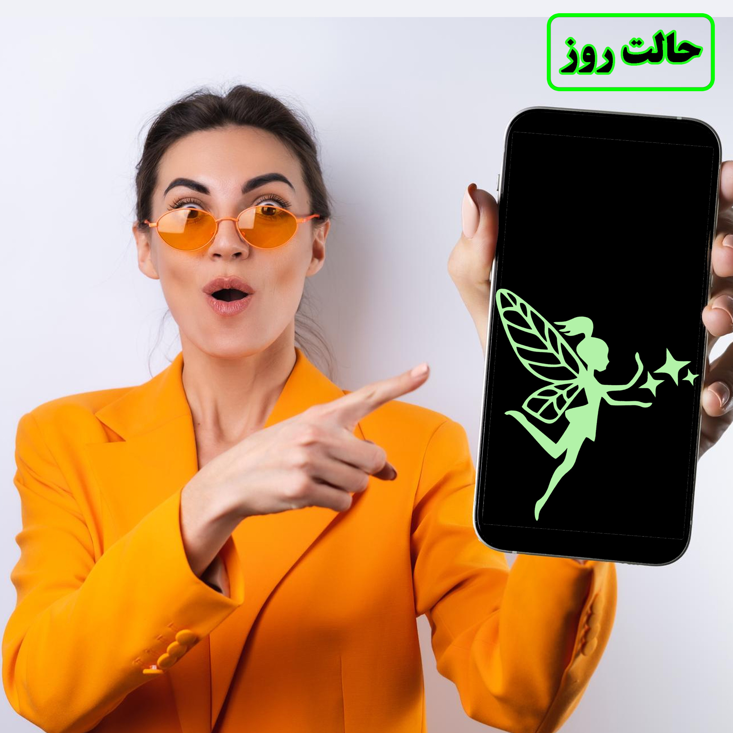 استیکر کلید و پریز مدل شبنما طرح فرشته و ستاره