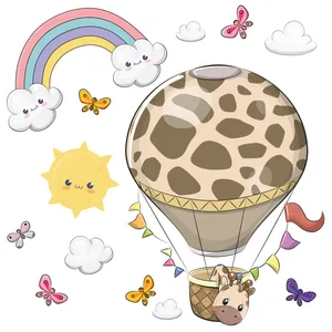 استیکر دیواری کودک تُکتم مدل بالن کد 02 مجموعه 13 عددی