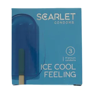 کاندوم اسکارلت مدل ICE COOL FEELING بسته 3 عددی 