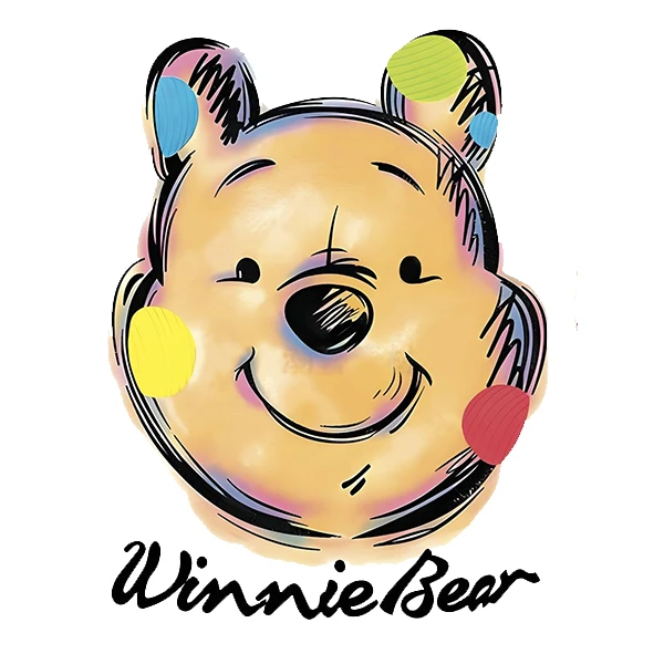  استیکر پارچه و لباس پاد آفرین طرح خرسی کد 2952