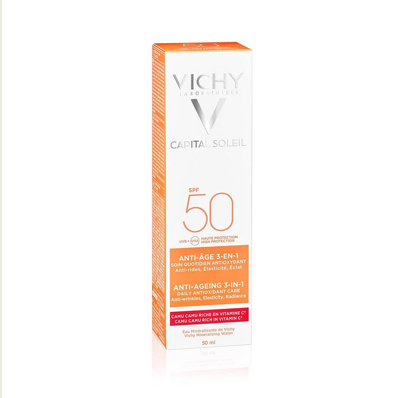 کرم ضد آفتاب ویشی مدل Anti-Age 3in1 حجم 50 میلی لیتر