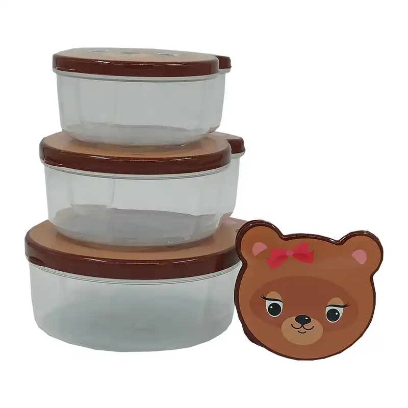 ظرف نگهدارنده غذای کودک هوبی لایف کد 37042 مجموعه 4 عددی