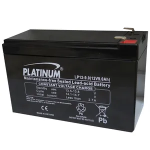 باتری UPS با ولتاژ 12 ولت و شدت جریان 9 آمپرساعت پلاتینیوم مدل LP12-9.0(12V9.0Ah)
