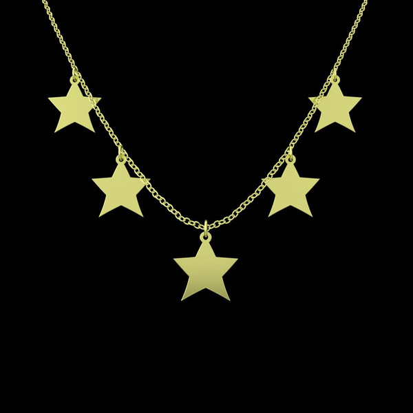 گردنبند طلا 18 عیار زنانه مدوپد مدل ستاره کد RNA15369